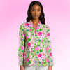 Anna Maria Pullover in Nancy's Garden Pink and Green