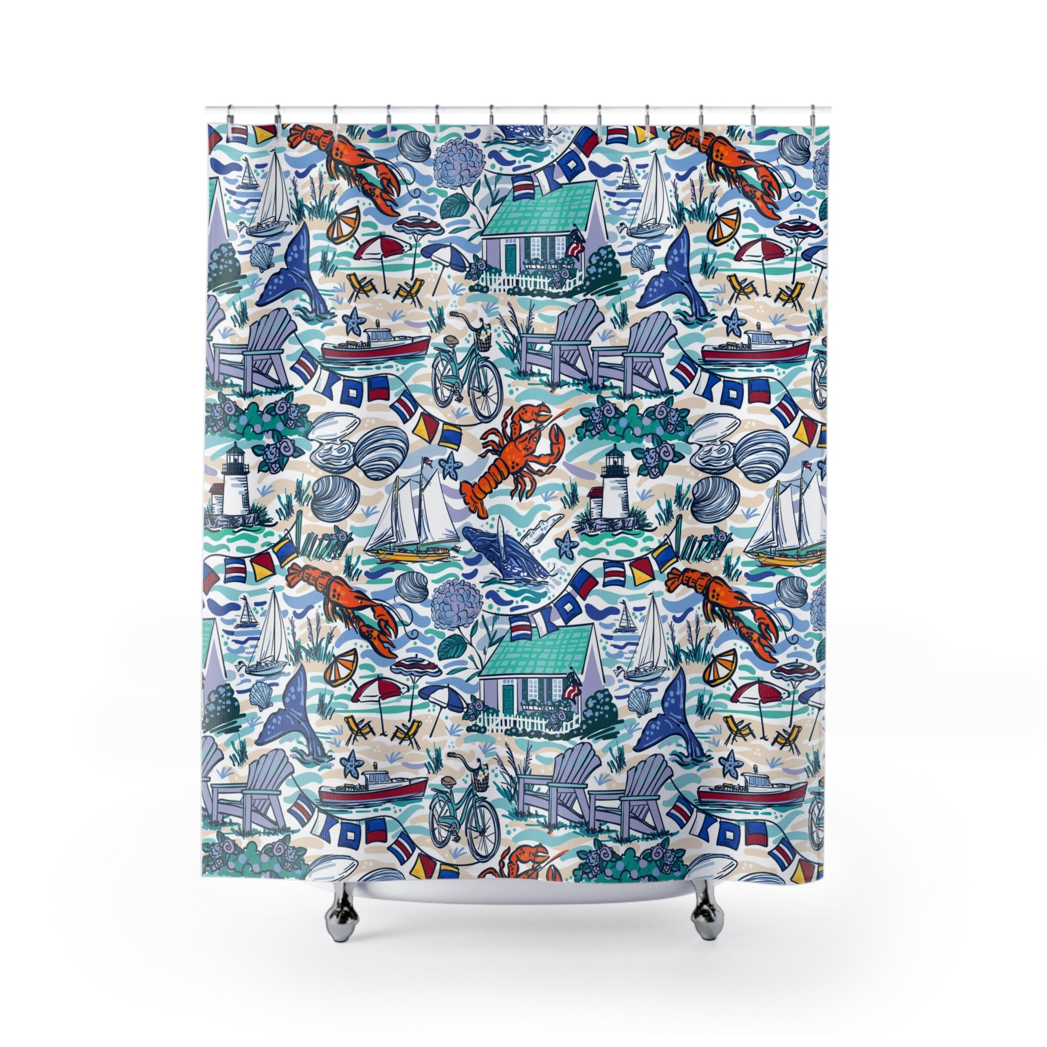 Cape Code Theme Shower Curtain