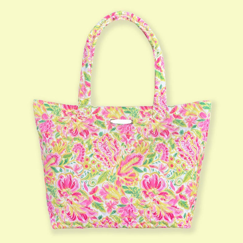 Quilted Large Tote in Summer Sun Sizzle