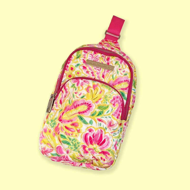 Quilted Sling Backpack in Summer Sun Sizzle