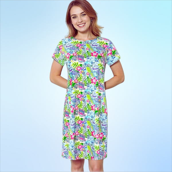 Hyannis Tee Shirt Dress in Florida's Treasure Coast