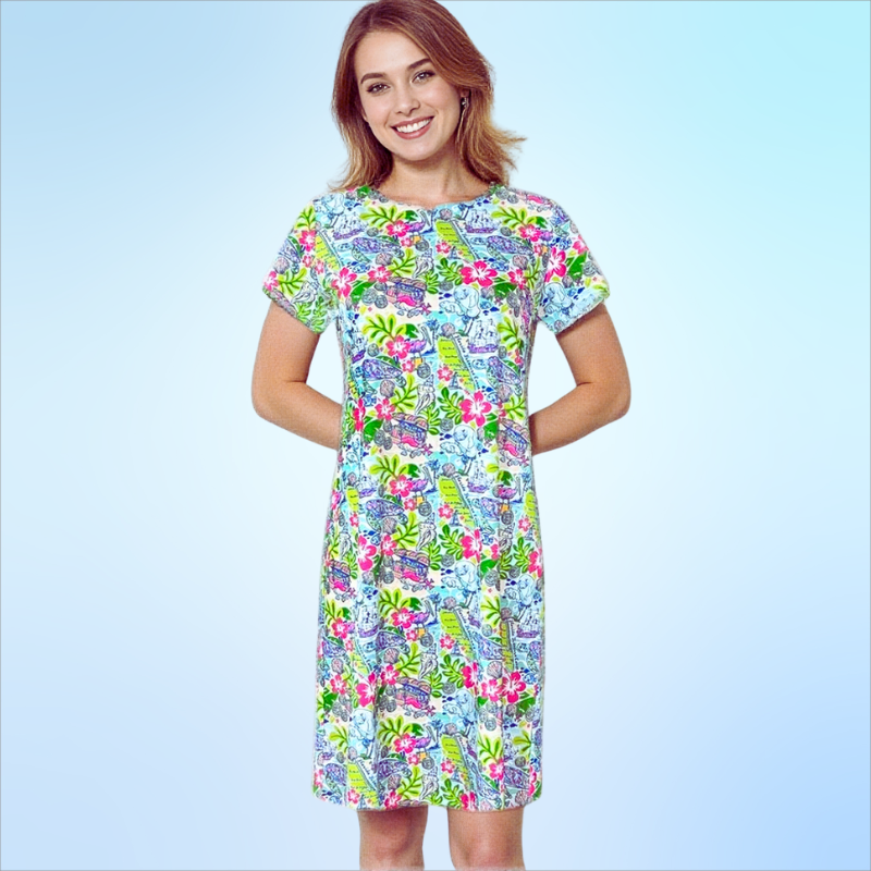 Hyannis Tee Shirt Dress in Florida's Treasure Coast