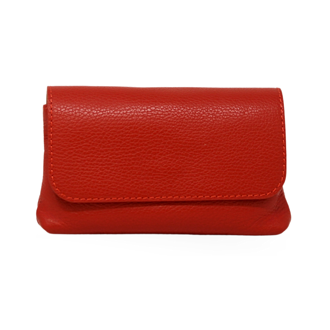 Genuine Italian Leather Crossbody Clutch