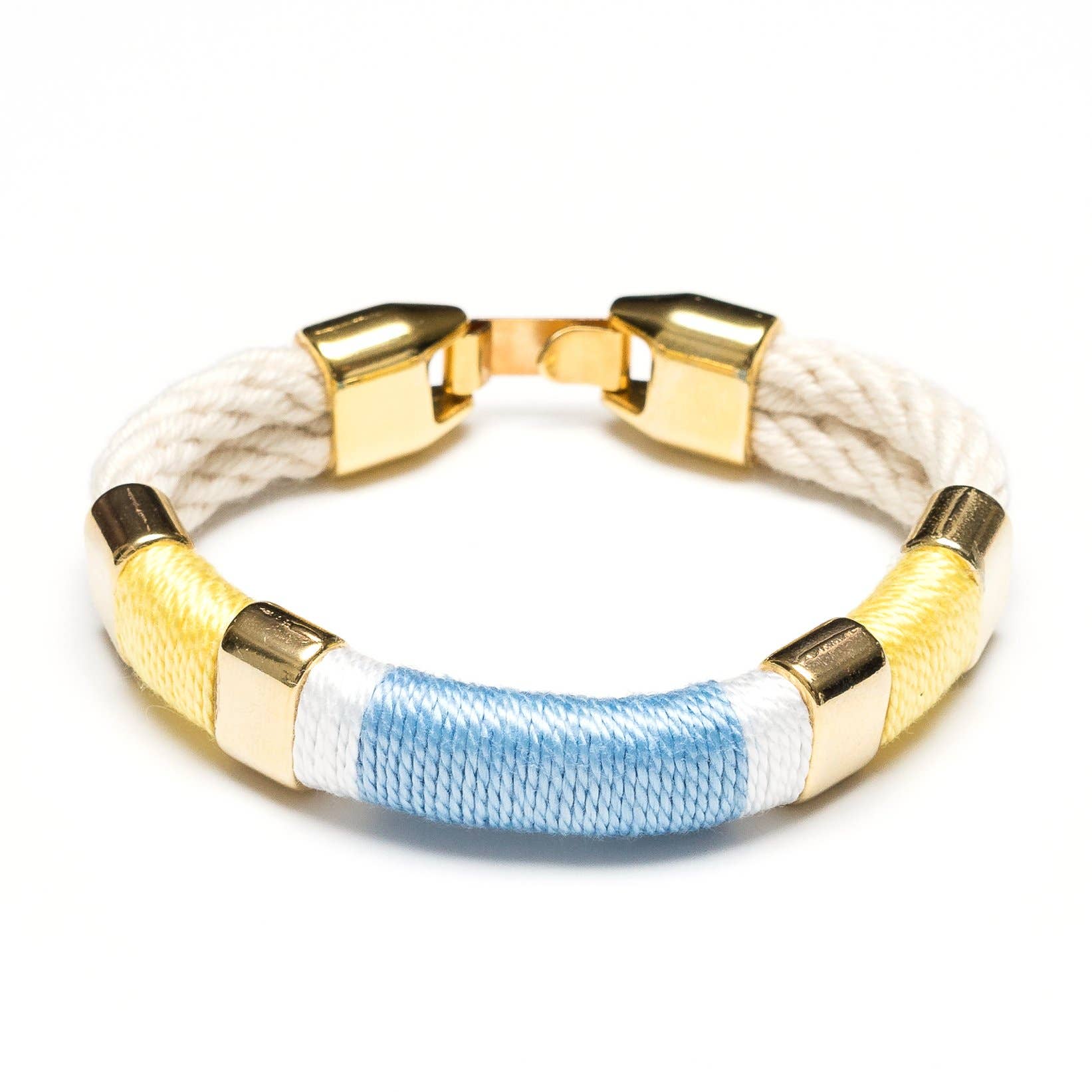 Newbury - Ivory/Yellow/White/Blue/Gold - Nautical Bracelet