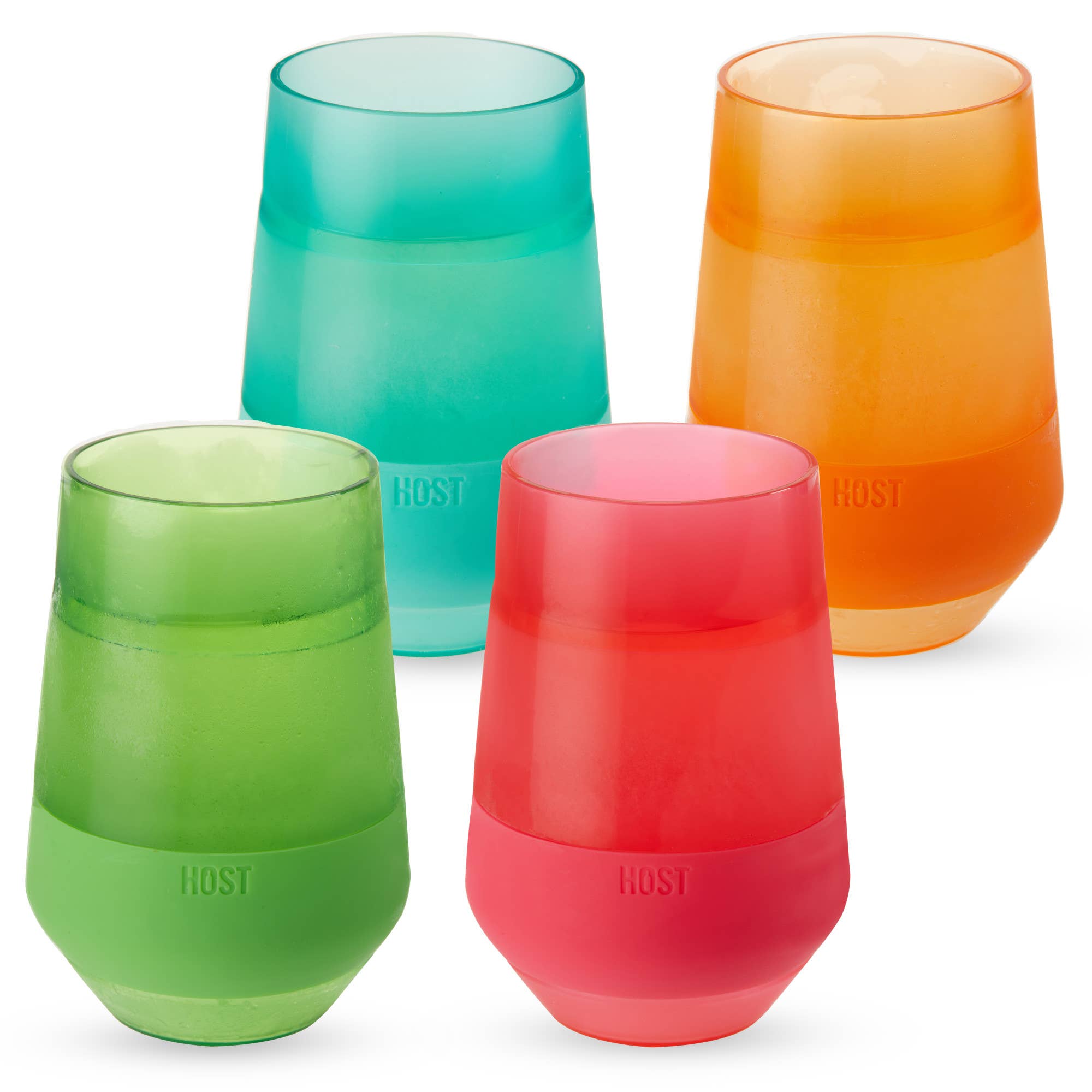 Wine FREEZE XL Cooling Cup in Asst Vivid Colors Set of 4
