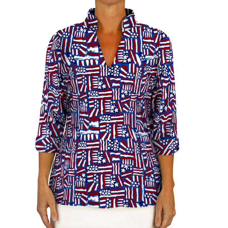 Largo Tunic Top in All American FINAL SALE
