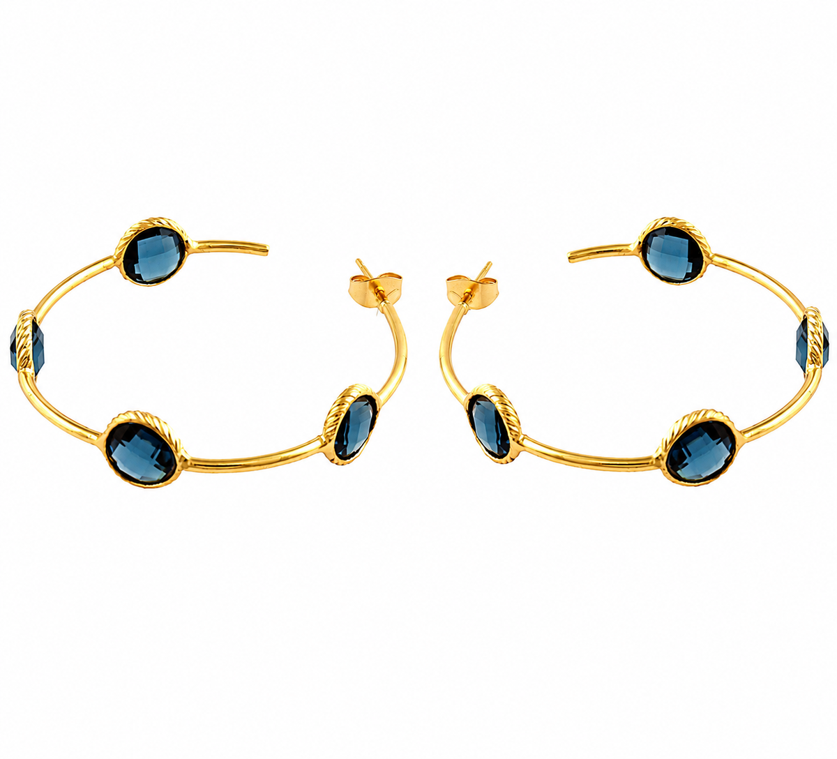Felicia Hoop Sapphire by Julie Ryan
