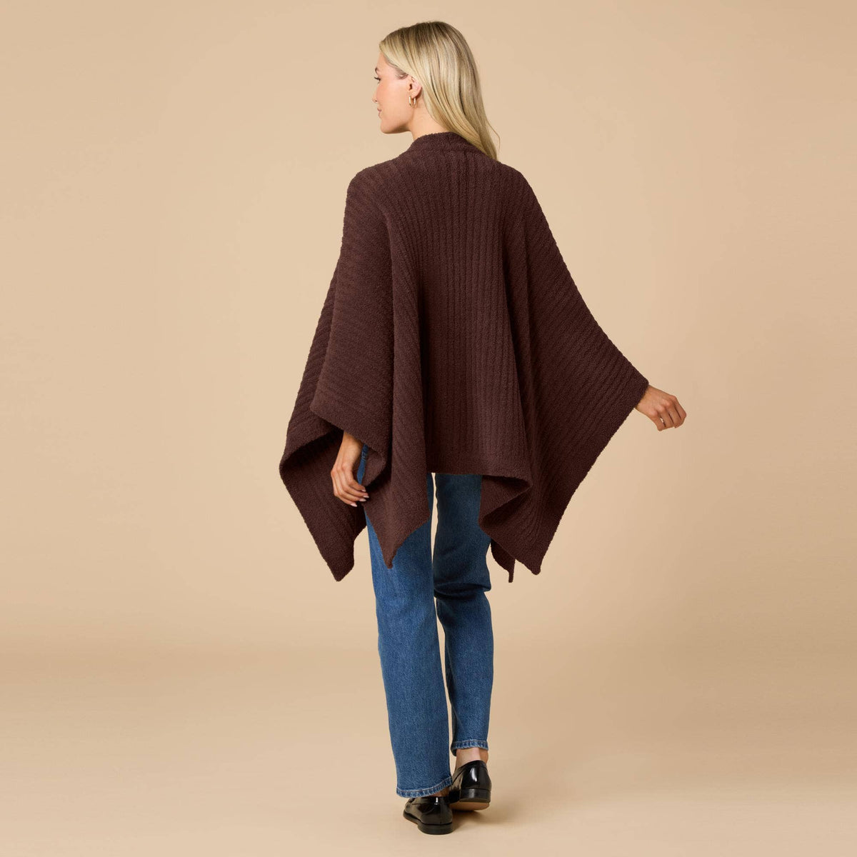 Softies Women's Ultra Soft Ribbed Shawl Wrap - One Size