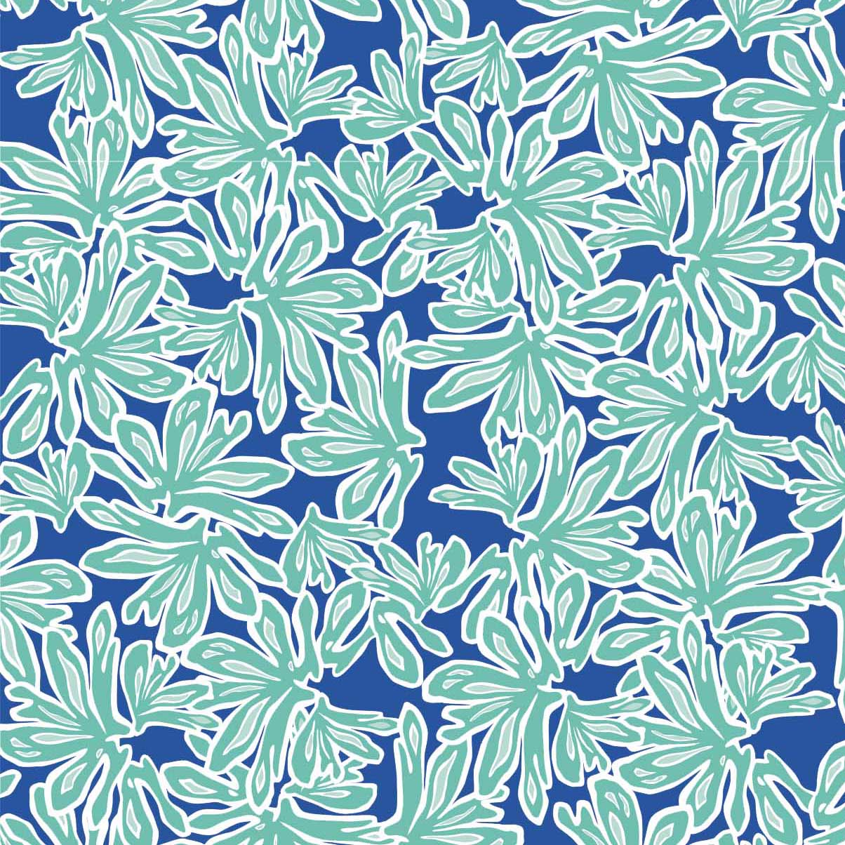Scottsdale Pleated Skort in Beach Palm Royal and Aqua Tides (Sample)