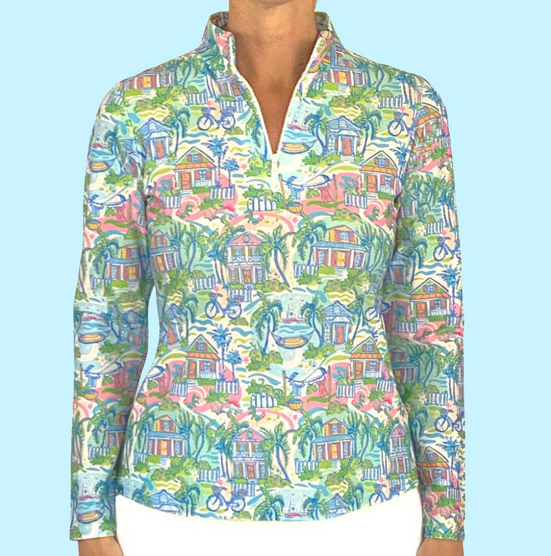 Anna Maria Pullover in Key West Cottages in Pastel (Sample)