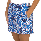 Scottsdale Pleated Skort in Beach Palm Navy and Pink