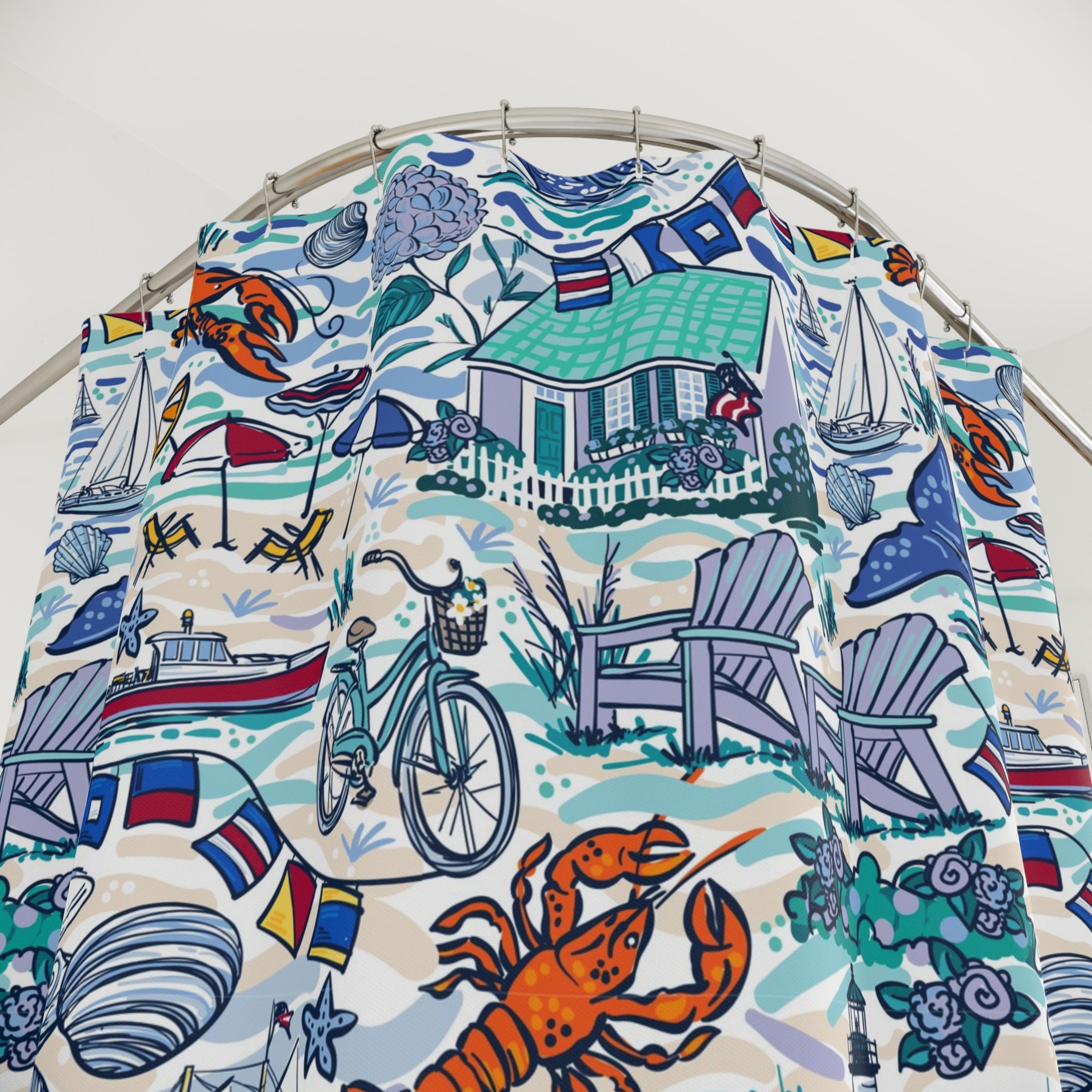 Cape Code Theme Shower Curtain