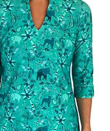 Coco Dress in Emerald Elephants SAMPLE