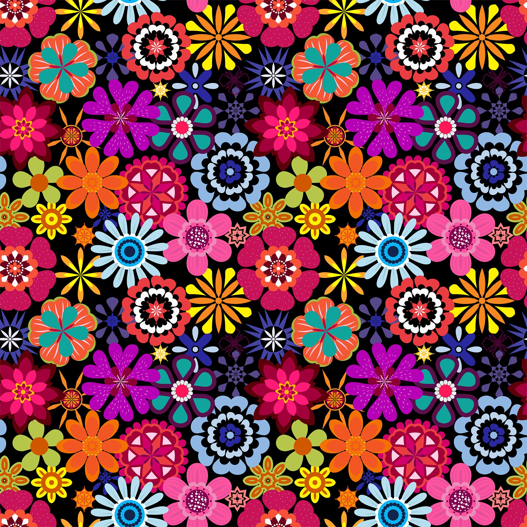 Doral Dress in Bold Blossoms