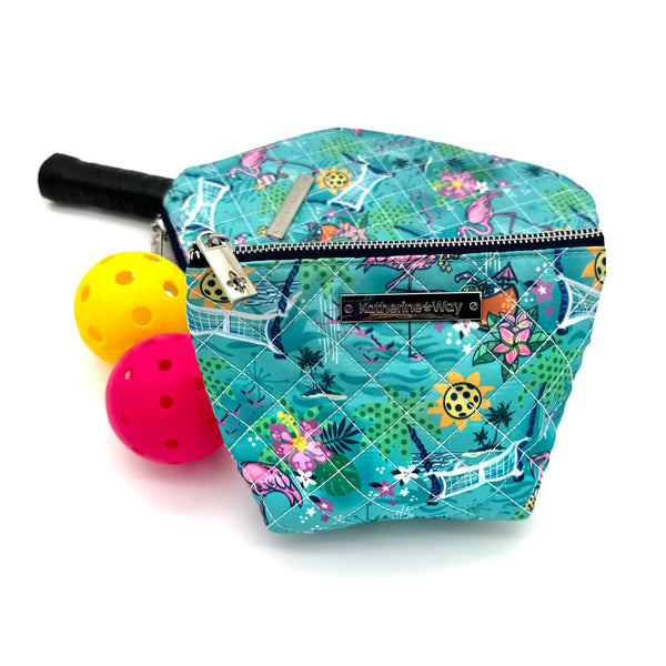 Quilted Ditty Bag in Pickleball Paradise