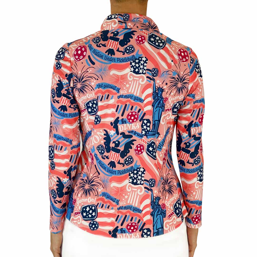 Anna Maria Pullover in Pickleball Nation Peach