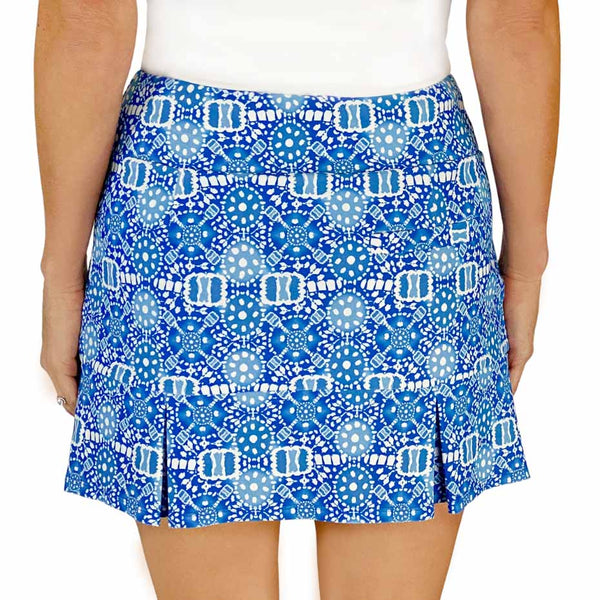 Scottsdale Pleated Skort in Peace, Love, Pickleball Royal