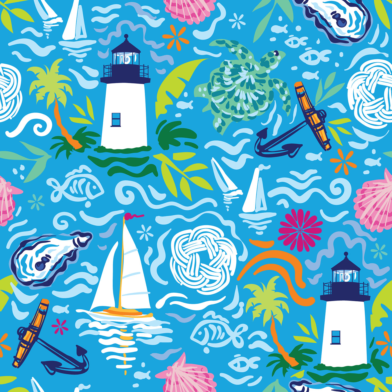 Boca Tunic Top in Harbor Lights