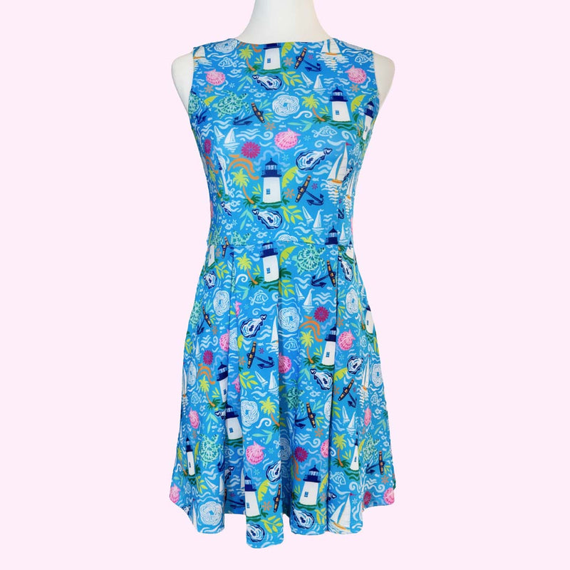 Havana Fit & Flare Dress in Harbor Lights