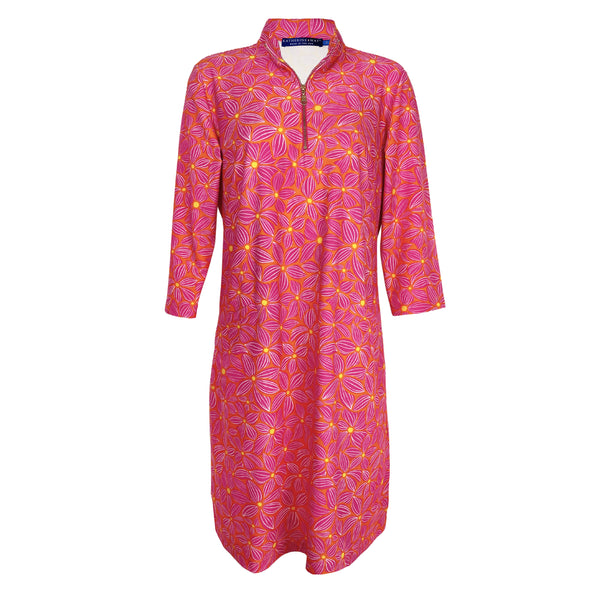 Katherine Way Doral Dress in Petal Pop Pink and Orange