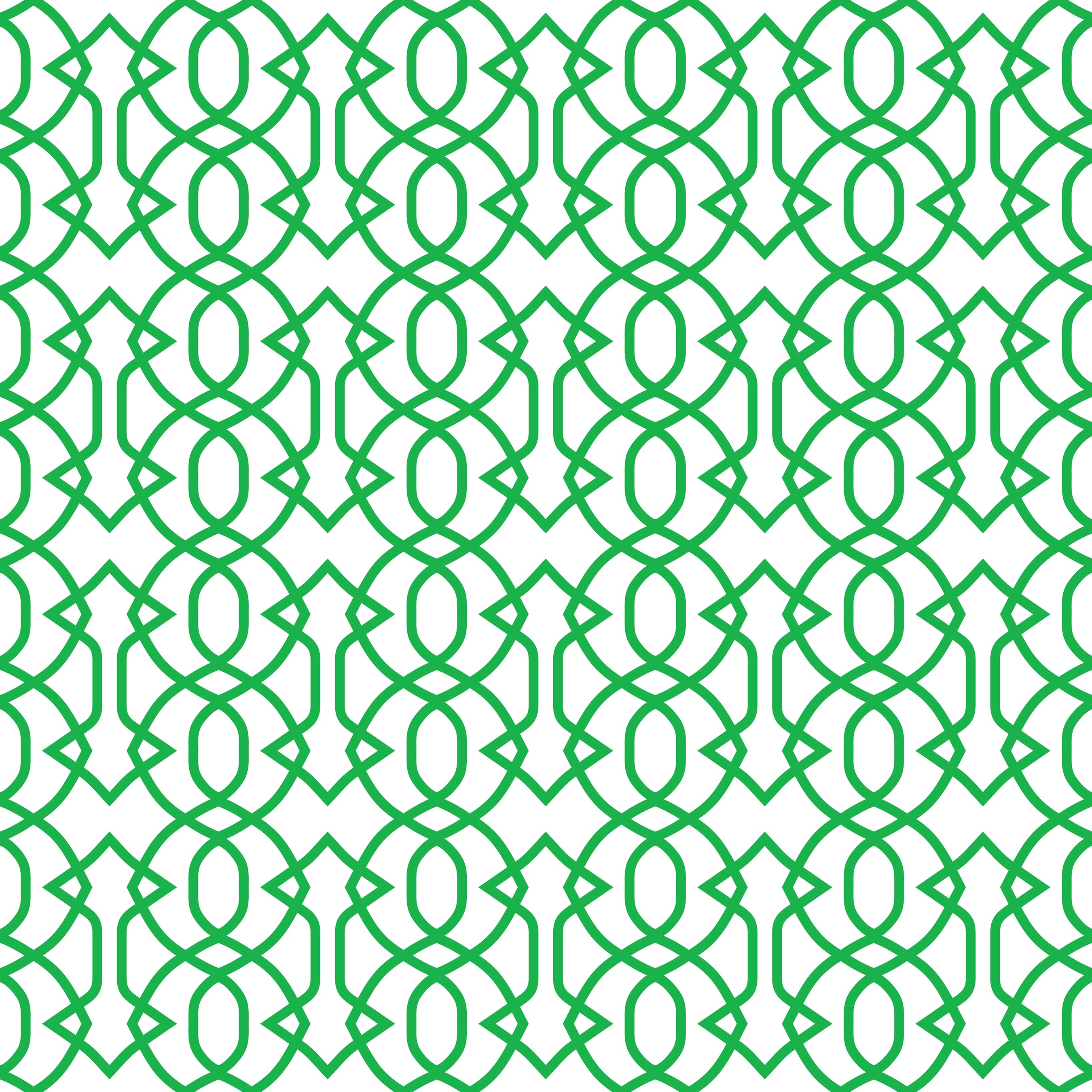 Designer Tea Towel in Imperial Trellis Shamrock on White