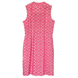 St. Regis Dress in Imperial Trellis Pink and White