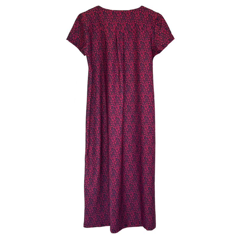 Katherine Way Mackinac Island Midi Dress Navy and Cranberry