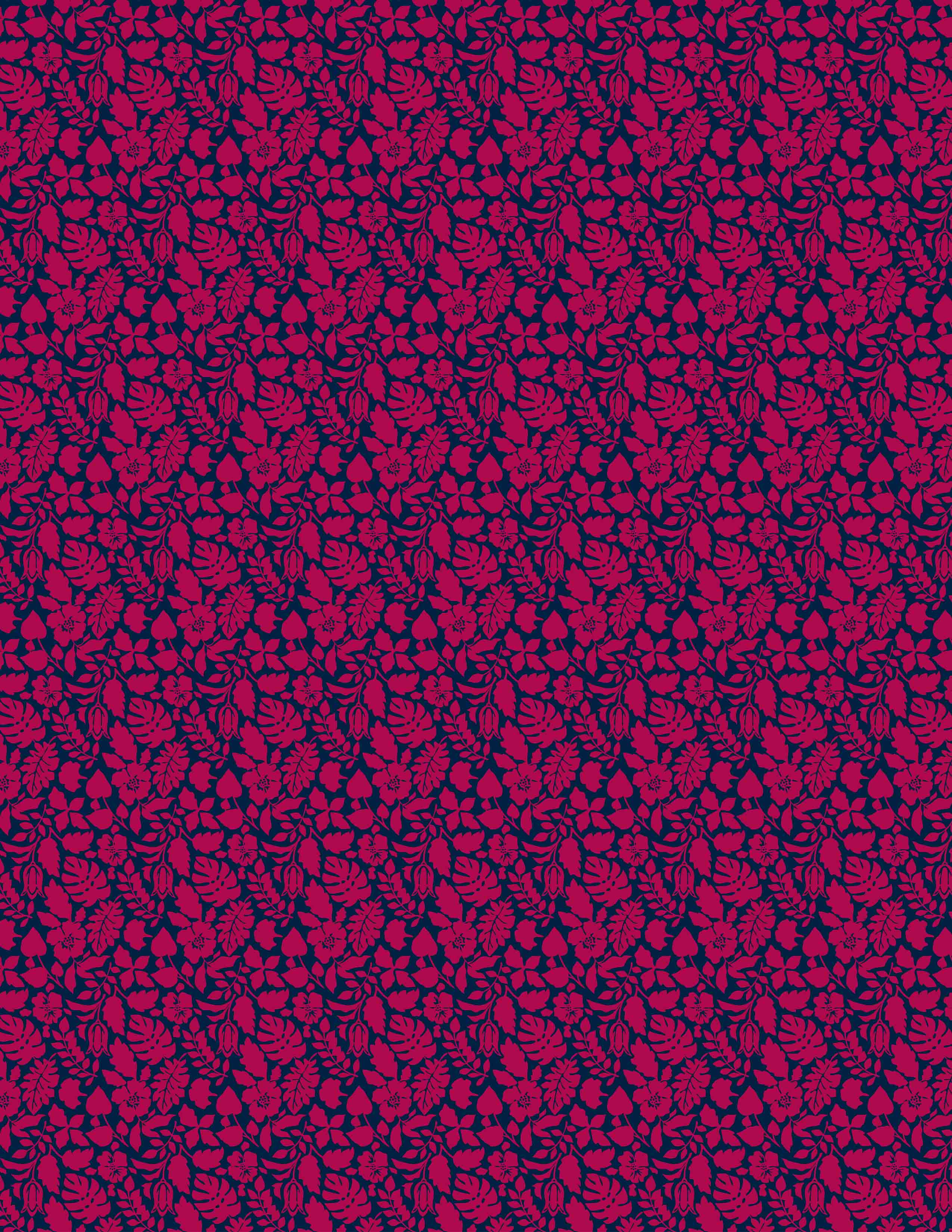 Park Avenue Palazzo Pants in Ditsy Tossed Leaves Navy and Cranberry