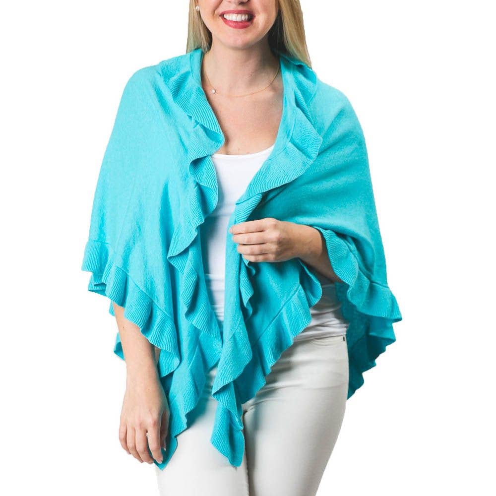 Ava Lightweight Cotton Ruffle Wrap – Year Round Layering