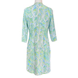 Brisbane V-Neck Dress in 29 Palms Green