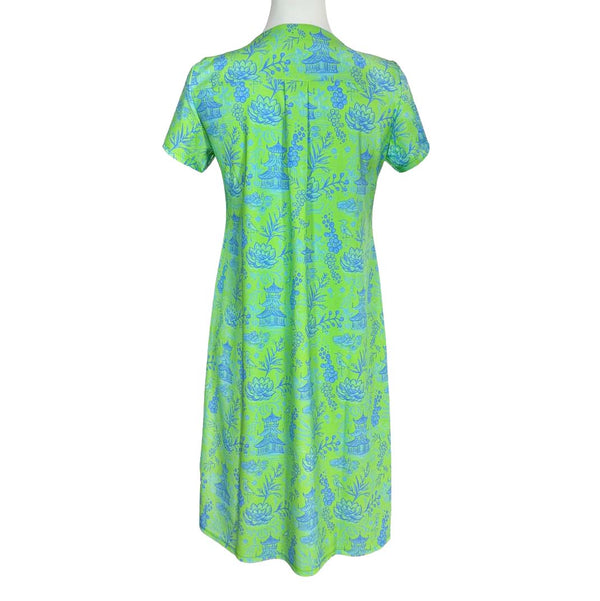 Hyannis Tee Shirt Dress in On The Road To Mandalay Green