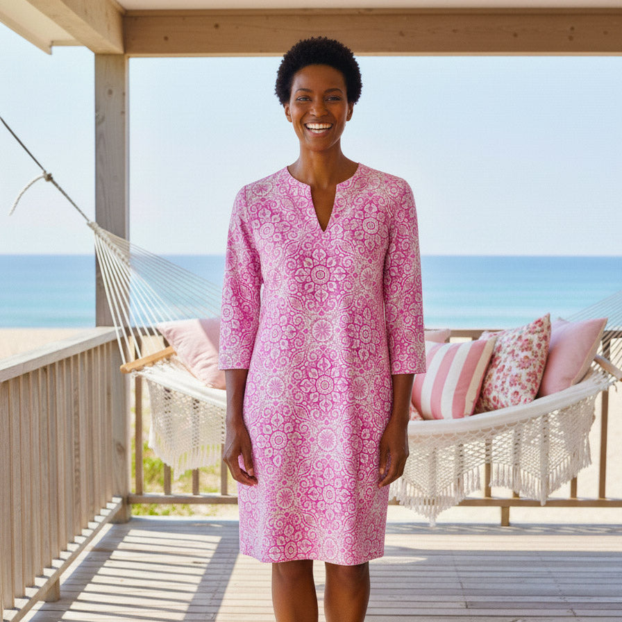 Vero Beach Tunic Dress in Marrakech Express Pink