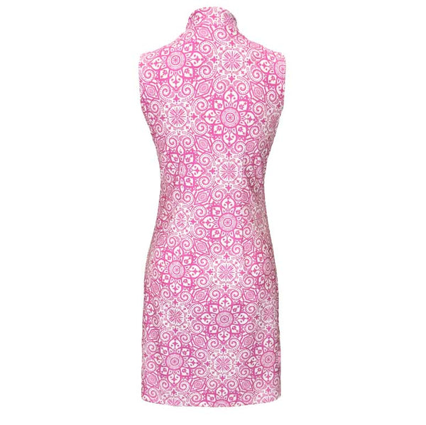 Caswell Sleeveless Polo Dress in Marrakesh Express Pink