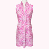 Caswell Sleeveless Polo Dress in Marrakesh Express Pink