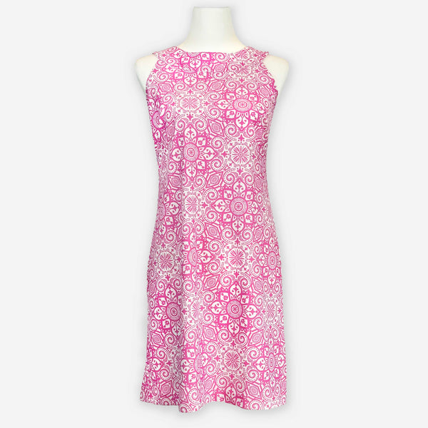 Seaside Boat Neck Dress in Marrakesh Express Pink