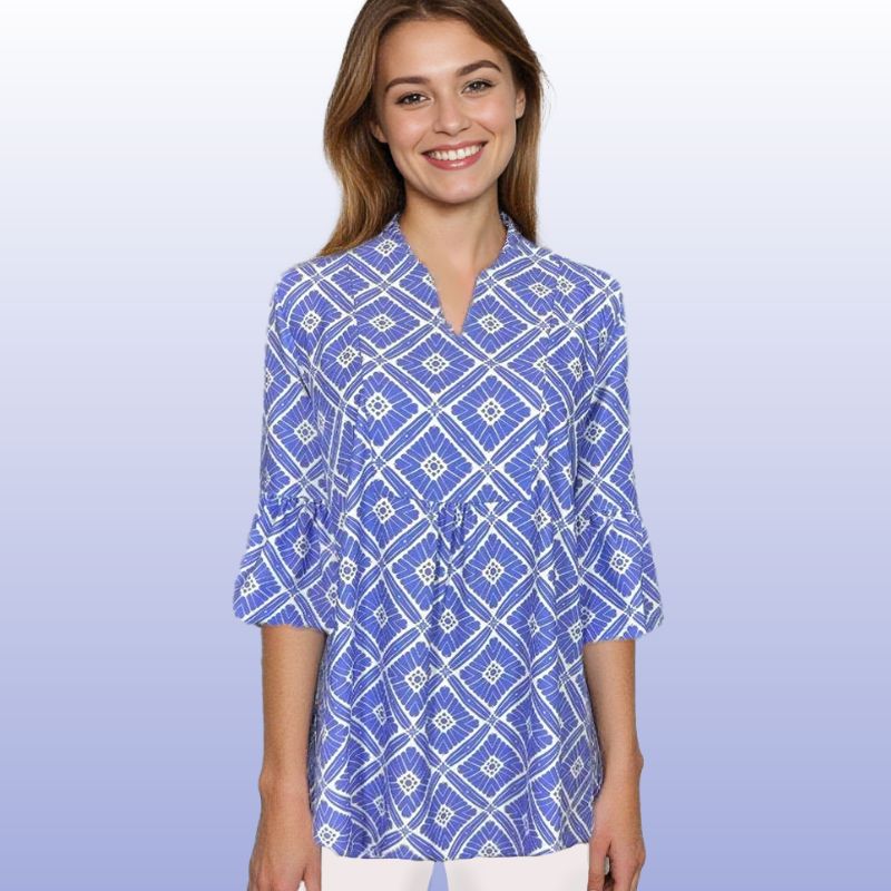 New Canaan Tunic Top in Tiki Bar Is Open Purple
