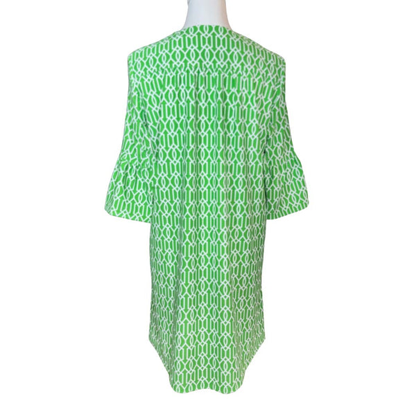 Greenwich Tunic Dress in Cupid's Arrow Shamrock and White