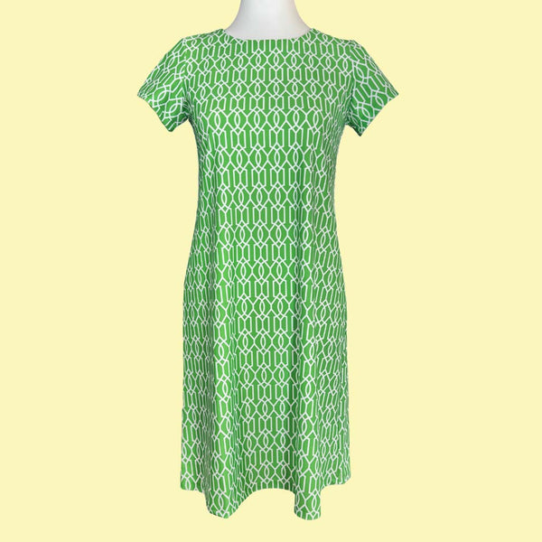 Hyannis Tee Shirt Dress in Cupid's Arrow Shamrock and White