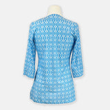 Boca Tunic Top in Cupid's Arrow Blue and White