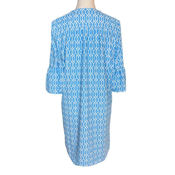 Greenwich Tunic Dress in Cupid's Arrow Blue and White