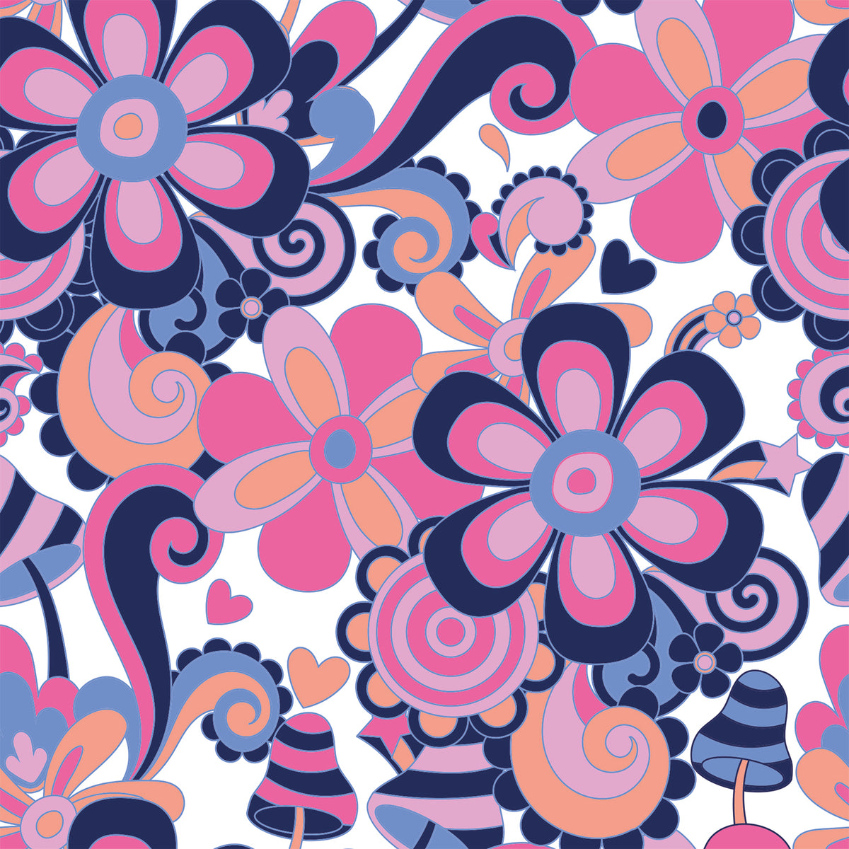 Brisbane V-Neck Dress in Day Tripper Navy Pink White