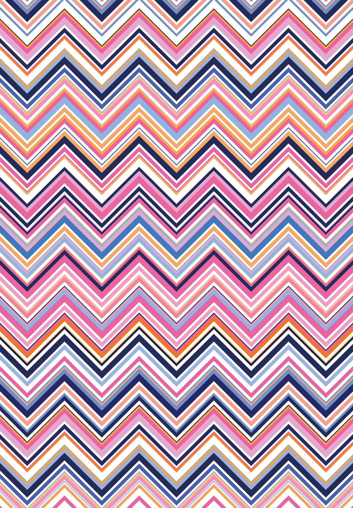 Scottsdale 15" Pleated Hem Skort in Zig Zag Navy Pink White