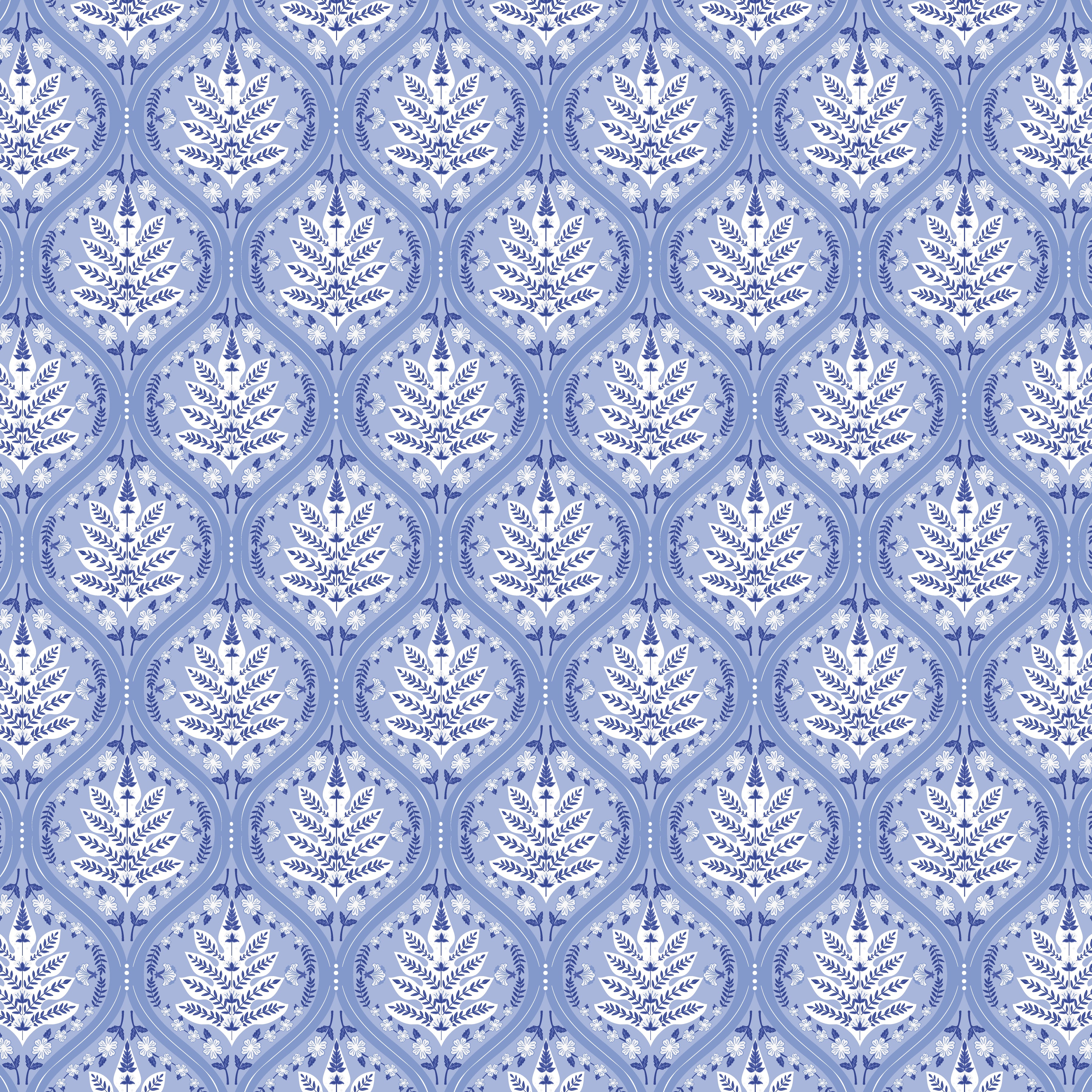 Vero Beach Dress in Fall Ferns Blue