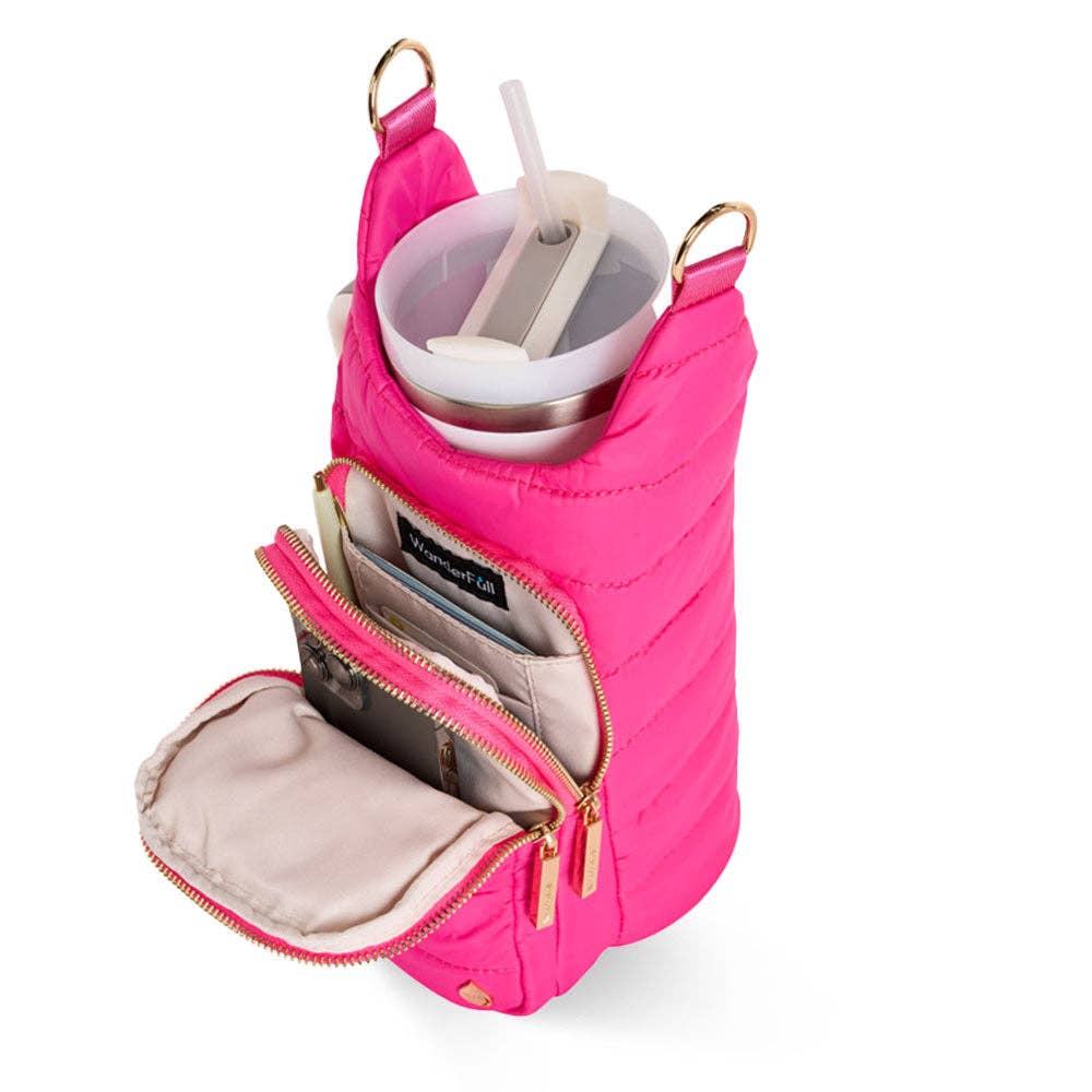 HydroBag® Handle® - Bright Pink with Pink and Navy striped strap