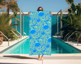 Beach Towel in Crustaceans Blue and Green
