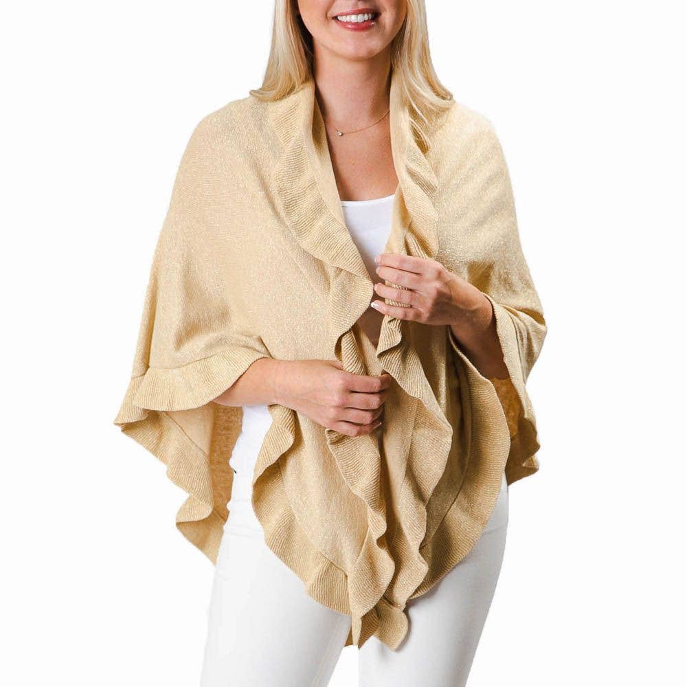 Ava Lightweight Cotton Ruffle Wrap – Year Round Layering
