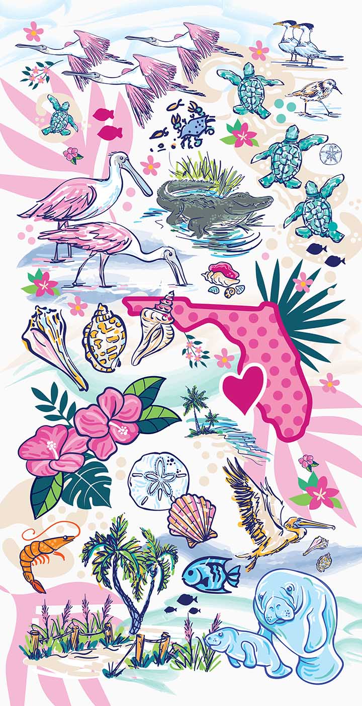 Beach Towel in Florida Forever