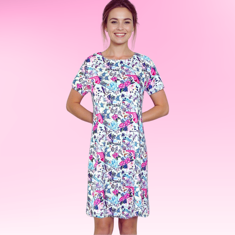 Hyannis Tee Shirt Dress in Florida Forever
