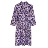 Katherine Way Coco Dress Tossed Leaves Lavender Aubergine