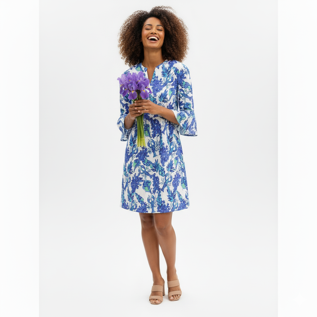 Greenwich Tunic Dress in Beyond The Sea Purple